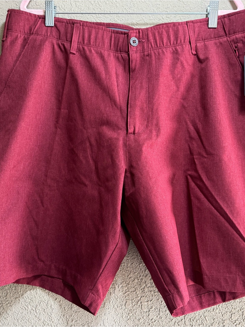 Swiss Tech Men's Deep Burgundy Flat-Front Shorts